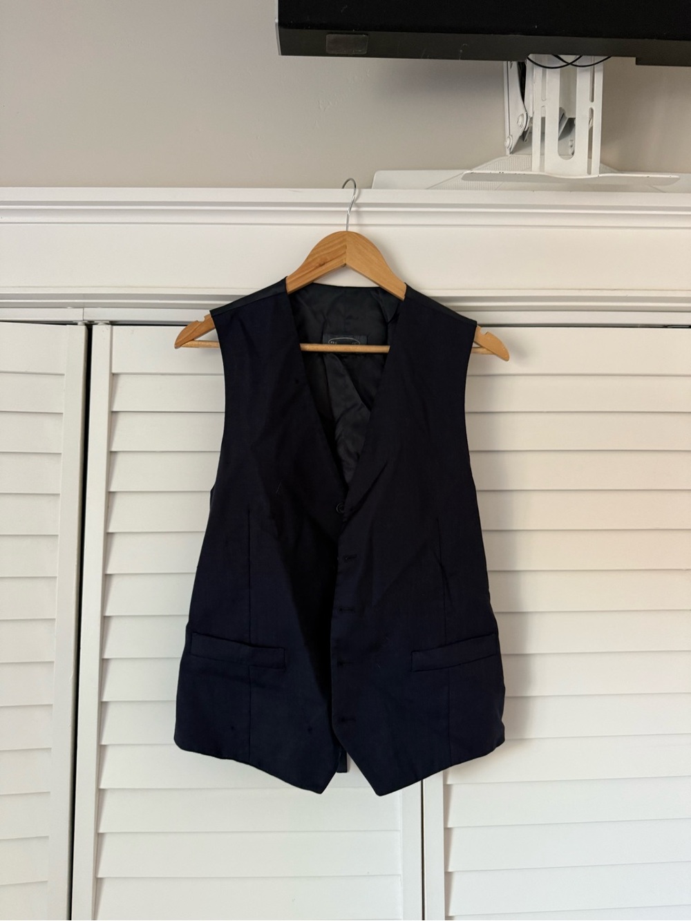 Pronto Uomo Navy Blue Men's Dress Vest